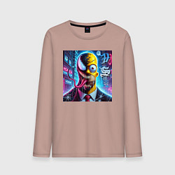 Лонгслив хлопковый мужской Venom-Homer - collaboration, цвет: пыльно-розовый