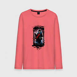 Лонгслив хлопковый мужской Error undertale, цвет: коралловый