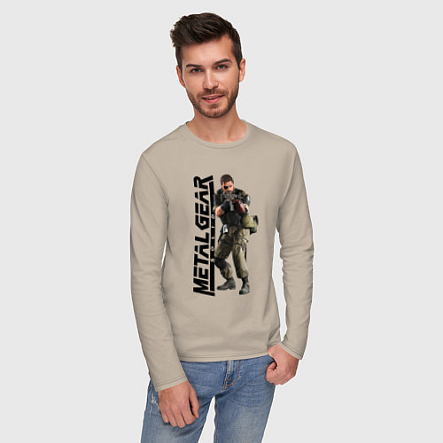 Мужской лонгслив Снейк Солид / Миндальный – фото 3