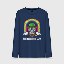 Мужской лонгслив Happy St Patricks day - skull