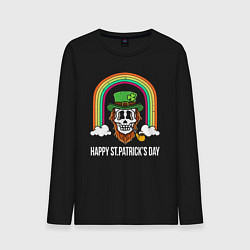 Мужской лонгслив Happy St Patricks day - skull