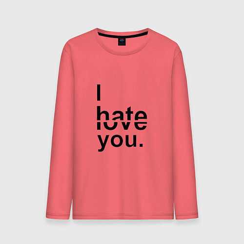 Мужской лонгслив От любви до ненавести / Коралловый – фото 1