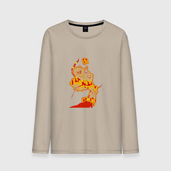 Лонгслив хлопковый мужской НСК, цвет: миндальный