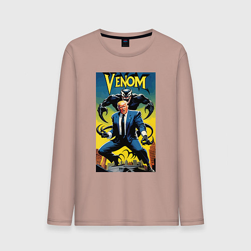 Мужской лонгслив Venom-Trump fantasy / Пыльно-розовый – фото 1