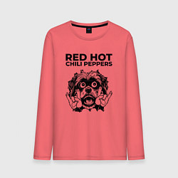 Лонгслив хлопковый мужской Red Hot Chili Peppers - rock dog, цвет: коралловый