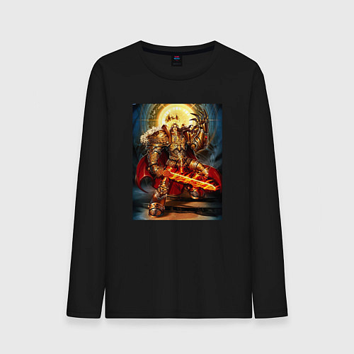 Мужской лонгслив Empire of Humanity - Warhammer 40k / Черный – фото 1