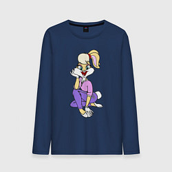 Лонгслив хлопковый мужской Lola Bunny, цвет: тёмно-синий