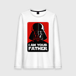 Лонгслив хлопковый мужской Darth Vader, цвет: белый