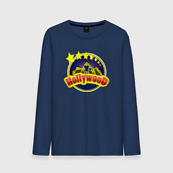 Лонгслив хлопковый мужской Кино Голливуда, цвет: тёмно-синий