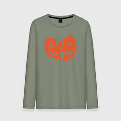 Лонгслив хлопковый мужской Wu-Tang halloween, цвет: авокадо