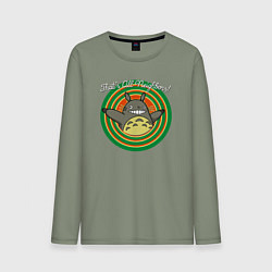 Лонгслив хлопковый мужской Вот и всё соседи, цвет: авокадо