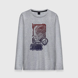 Лонгслив хлопковый мужской Биокиборг в профиль, цвет: меланж