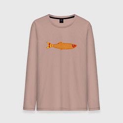 Лонгслив хлопковый мужской Шпрот, цвет: пыльно-розовый