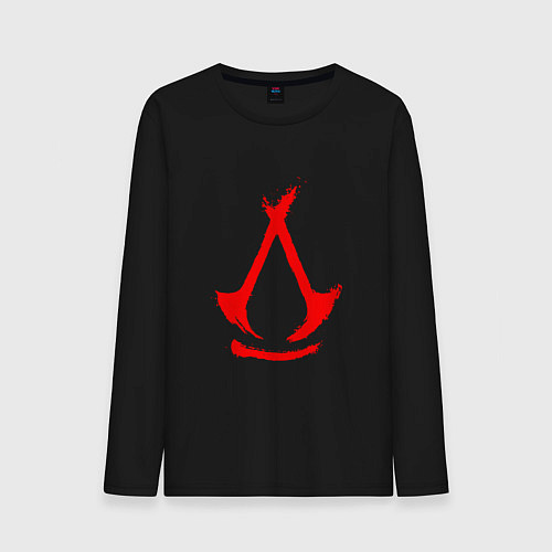 Мужской лонгслив Assassins creed - shadows logotype / Черный – фото 1