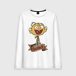 Лонгслив хлопковый мужской Флэпджек - матрос, цвет: белый