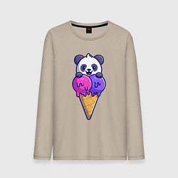 Мужской лонгслив Panda ice cream