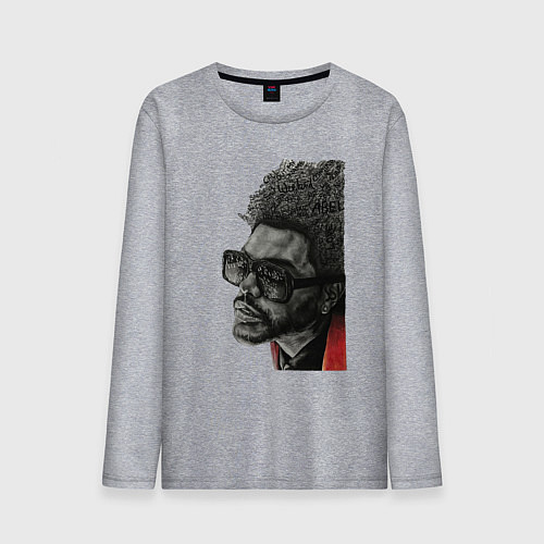 Мужской лонгслив Blinding lights the weeknd / Меланж – фото 1