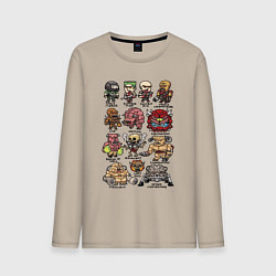 Лонгслив хлопковый мужской Doom demons, цвет: миндальный