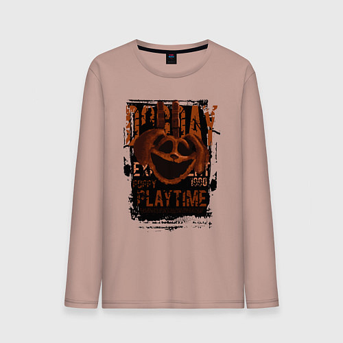 Мужской лонгслив Пеклопёс DogDay из Poppy Playtime / Пыльно-розовый – фото 1