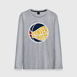 Лонгслив хлопковый мужской NBA Denver Nuggets, цвет: меланж