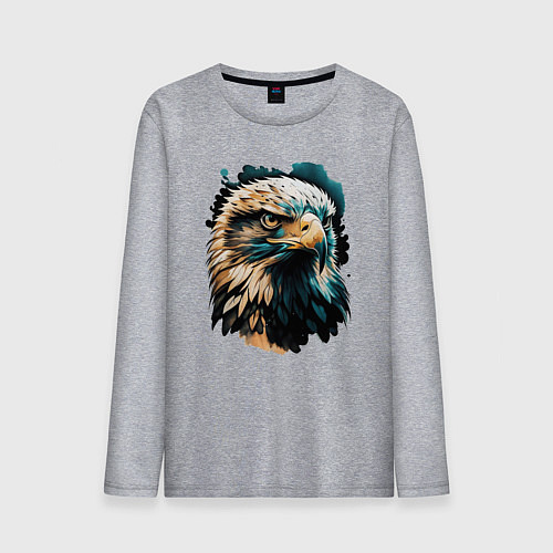 Мужской лонгслив Взгляд хищника / Меланж – фото 1