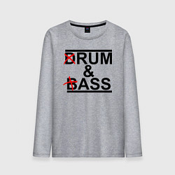 Лонгслив хлопковый мужской Drum and bass color, цвет: меланж