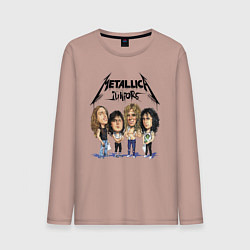 Лонгслив хлопковый мужской Metallica juniors - cartoon, цвет: пыльно-розовый