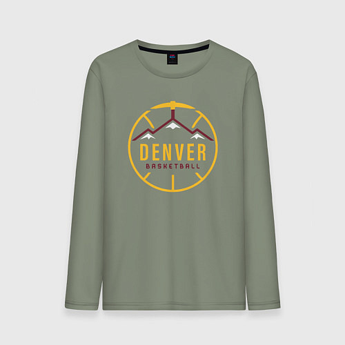 Мужской лонгслив Basketball Denver / Авокадо – фото 1
