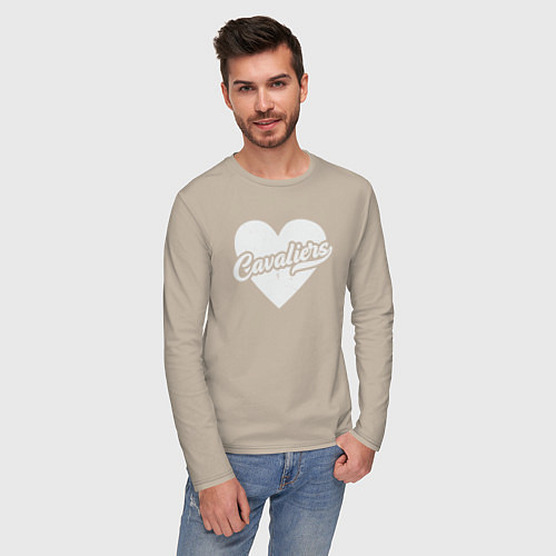 Мужской лонгслив Love Cavaliers / Миндальный – фото 3