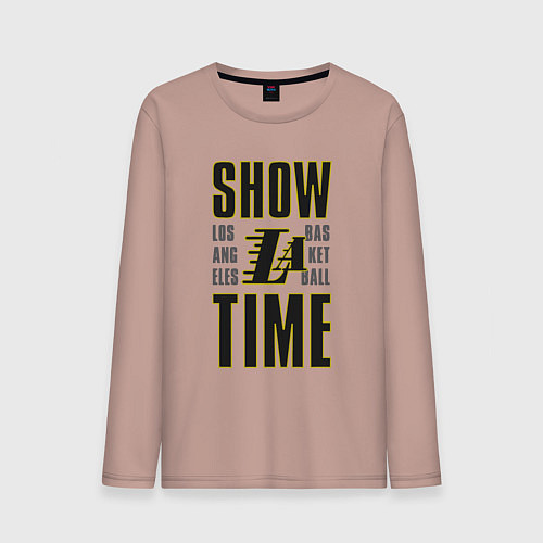 Мужской лонгслив Lakers show time / Пыльно-розовый – фото 1