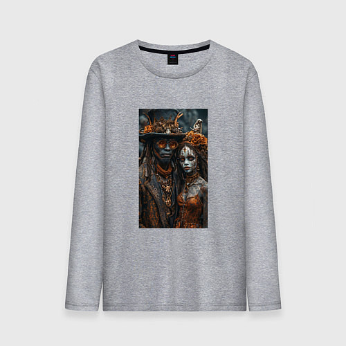 Мужской лонгслив Voodoo people / Меланж – фото 1