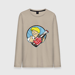 Лонгслив хлопковый мужской Vault Guybrush, цвет: миндальный