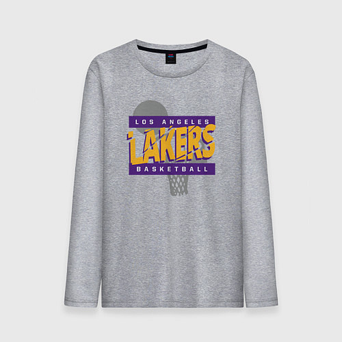 Мужской лонгслив Lakers basketball play / Меланж – фото 1