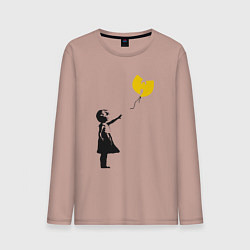 Лонгслив хлопковый мужской Wu-Tang Banksy, цвет: пыльно-розовый
