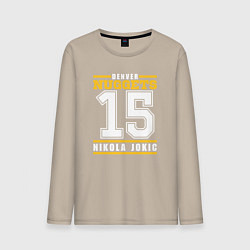 Лонгслив хлопковый мужской Denver - Nocola Jokic, цвет: миндальный