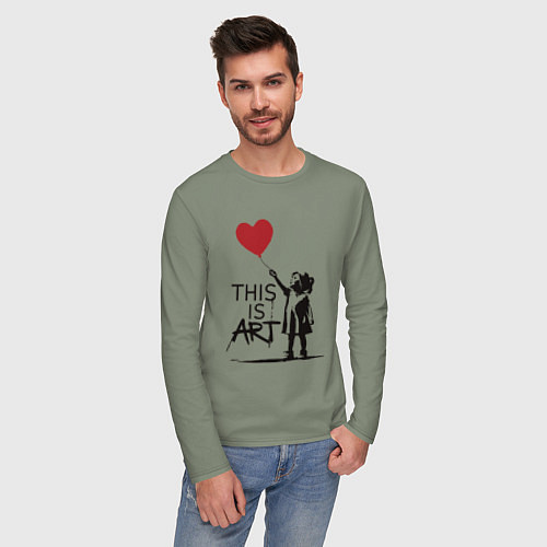 Мужской лонгслив Это искусство / Авокадо – фото 3