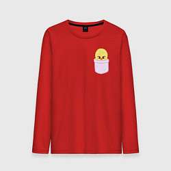 Лонгслив хлопковый мужской BbokAri in pocket, цвет: красный