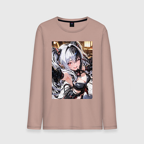 Мужской лонгслив Jetavie Punishing Gray Raven / Пыльно-розовый – фото 1