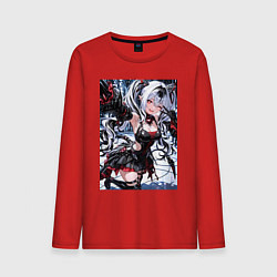 Лонгслив хлопковый мужской Jetavie Punishing Gray Raven, цвет: красный