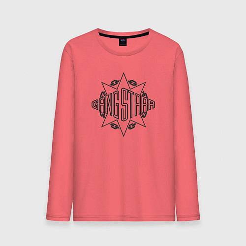 Мужской лонгслив Gang Starr rap / Коралловый – фото 1