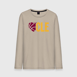 Лонгслив хлопковый мужской Love Cleveland, цвет: миндальный