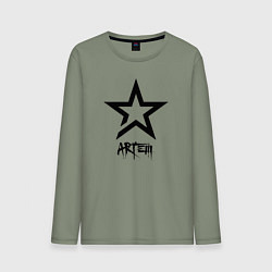 Лонгслив хлопковый мужской Artem - star, цвет: авокадо
