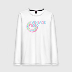 Лонгслив хлопковый мужской Винтаж 2020, цвет: белый