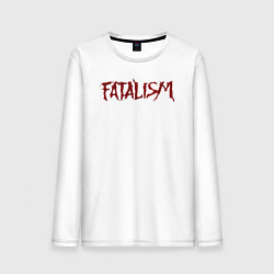 Лонгслив хлопковый мужской Фатализм фаталити мортал комбат, цвет: белый