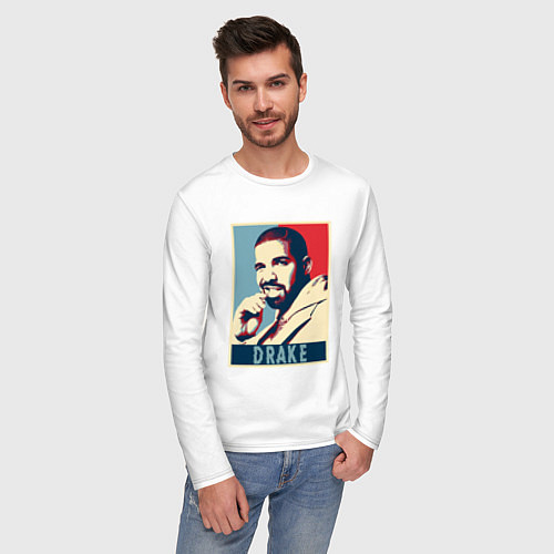 Мужской лонгслив Drake obey / Белый – фото 3