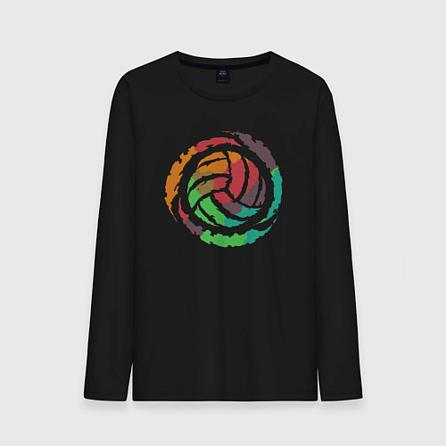 Мужской лонгслив Color volleyball / Черный – фото 1