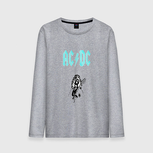 Мужской лонгслив AcDc Angus Young / Меланж – фото 1