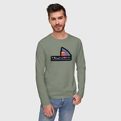 Лонгслив хлопковый мужской Совершенно потрясающий, цвет: авокадо — фото 2