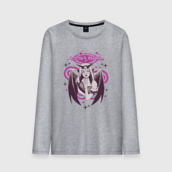 Лонгслив хлопковый мужской Lost Girl,Y2K стиль, цвет: меланж