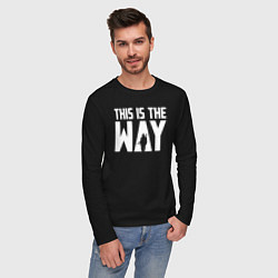 Лонгслив хлопковый мужской This is the way Mandalorian, цвет: черный — фото 2